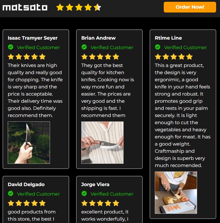Matsato Kitchen Knife Review: Consumer Reports Analysis - Scam or Legit?